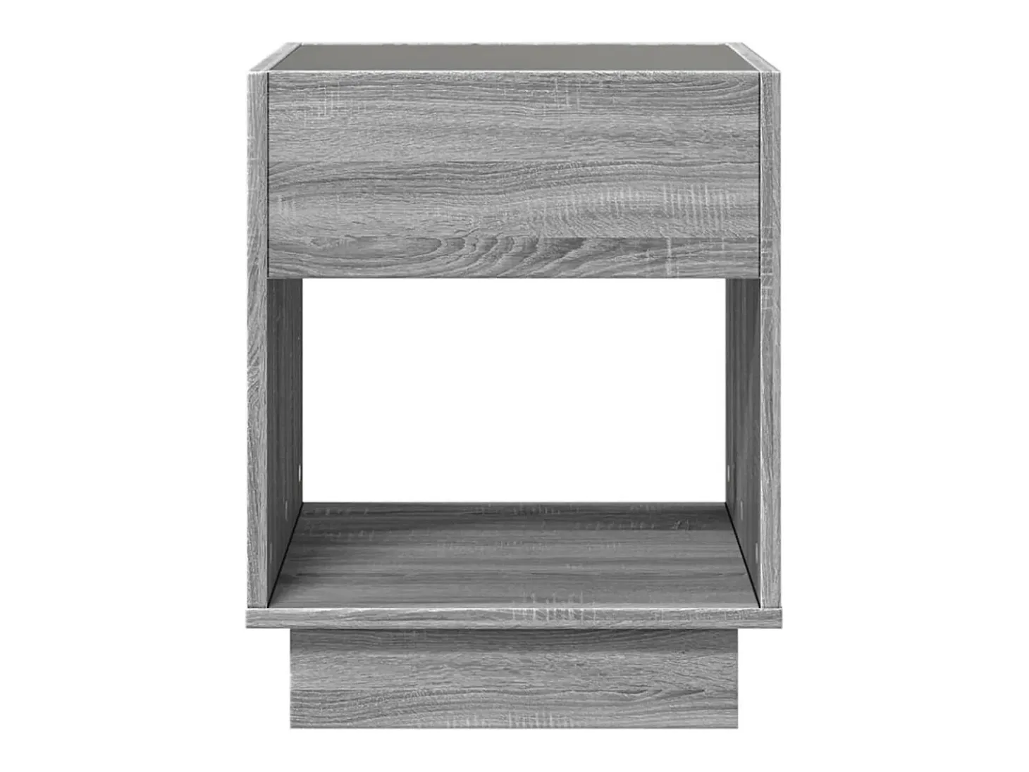 Mesa de centro con Infinity LED gris Sonoma 40x40x50 cm
