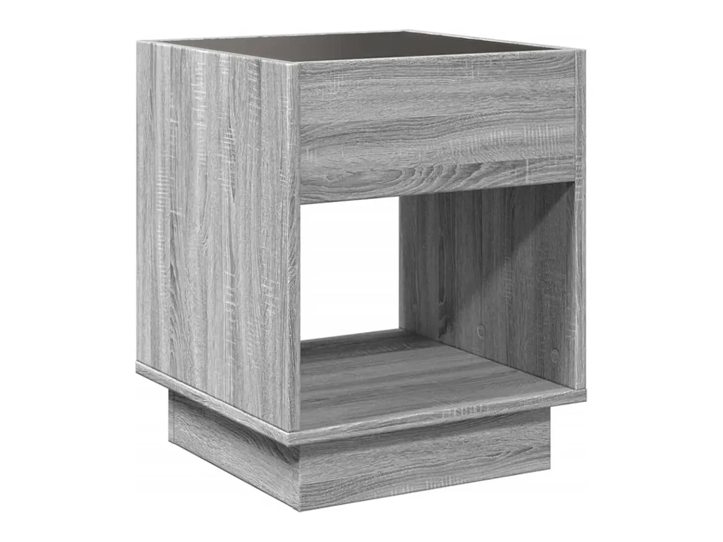 Mesa de centro con Infinity LED gris Sonoma 40x40x50 cm
