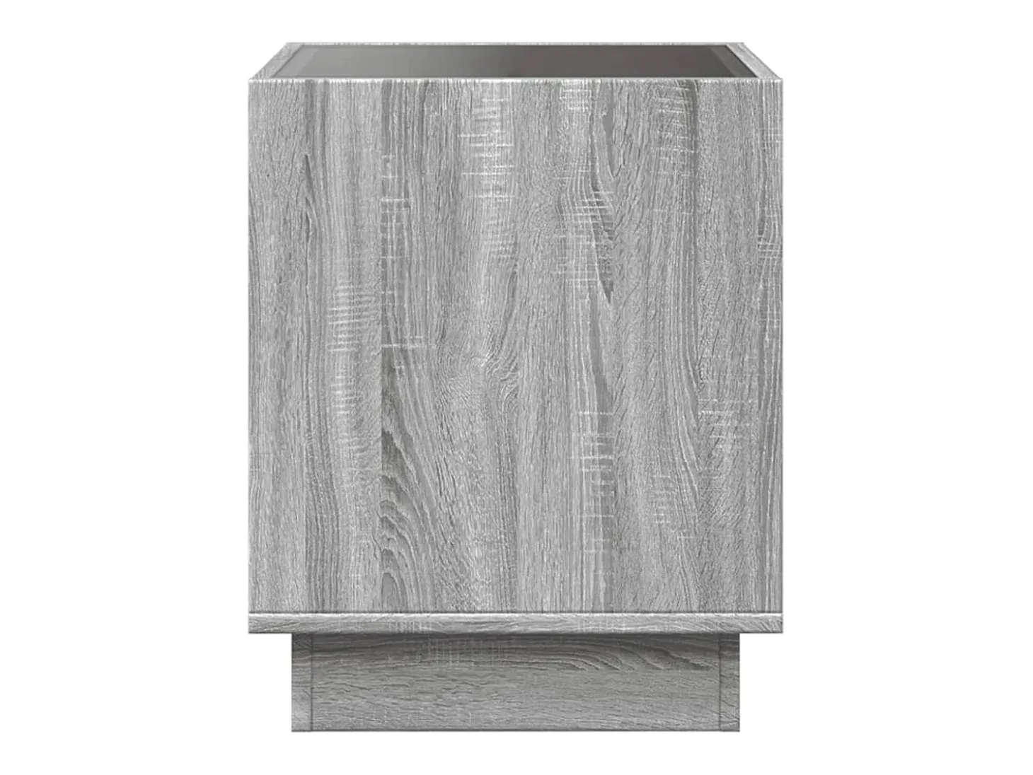 Mesa de centro con Infinity LED gris Sonoma 40x40x50 cm