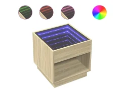 Mesa de centro con Infinity LED roble Sonoma 50x50x50 cm