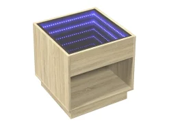 Mesa de centro con Infinity LED roble Sonoma 50x50x50 cm