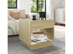 Mesa de centro con Infinity LED roble Sonoma 50x50x50 cm