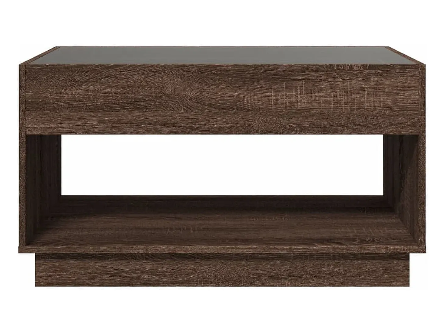 Mesa de centro con Infinity LED marrón roble 90x50x50 cm