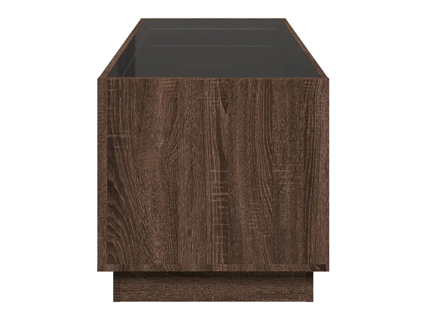 Mesa de centro con Infinity LED marrón roble 90x50x50 cm