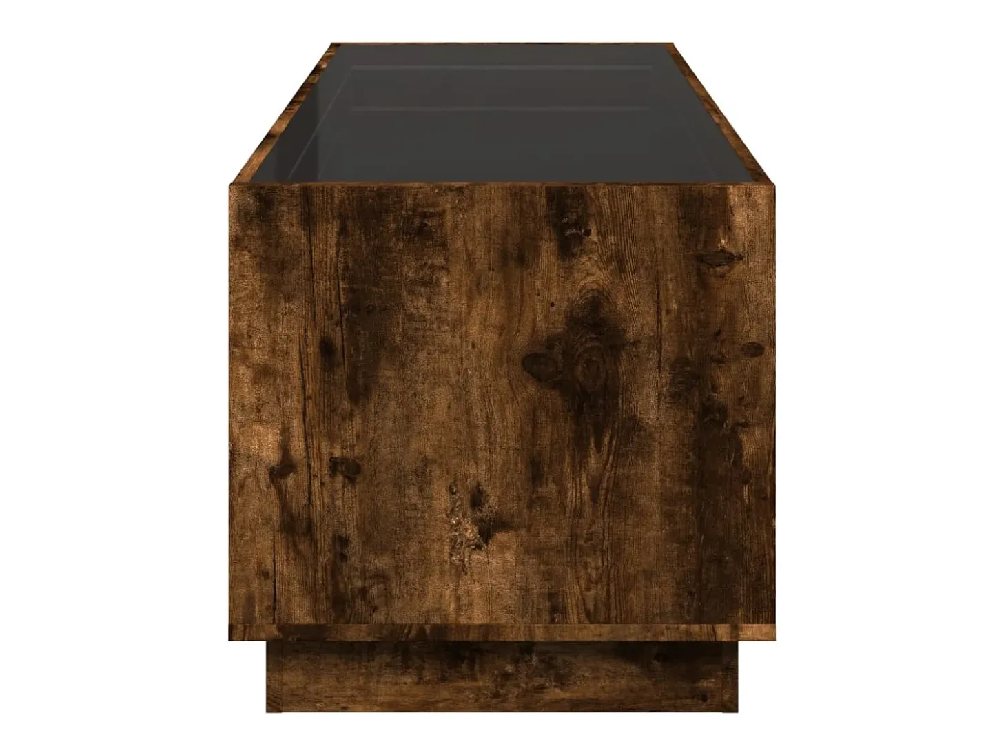 Mesa de centro con Infinity LED roble ahumado 90x50x50 cm