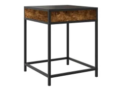 Mesa de centro con Infinity LED roble ahumado 40x40x51 cm