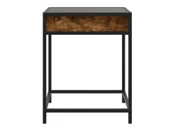 Mesa de centro con Infinity LED roble ahumado 40x40x51 cm