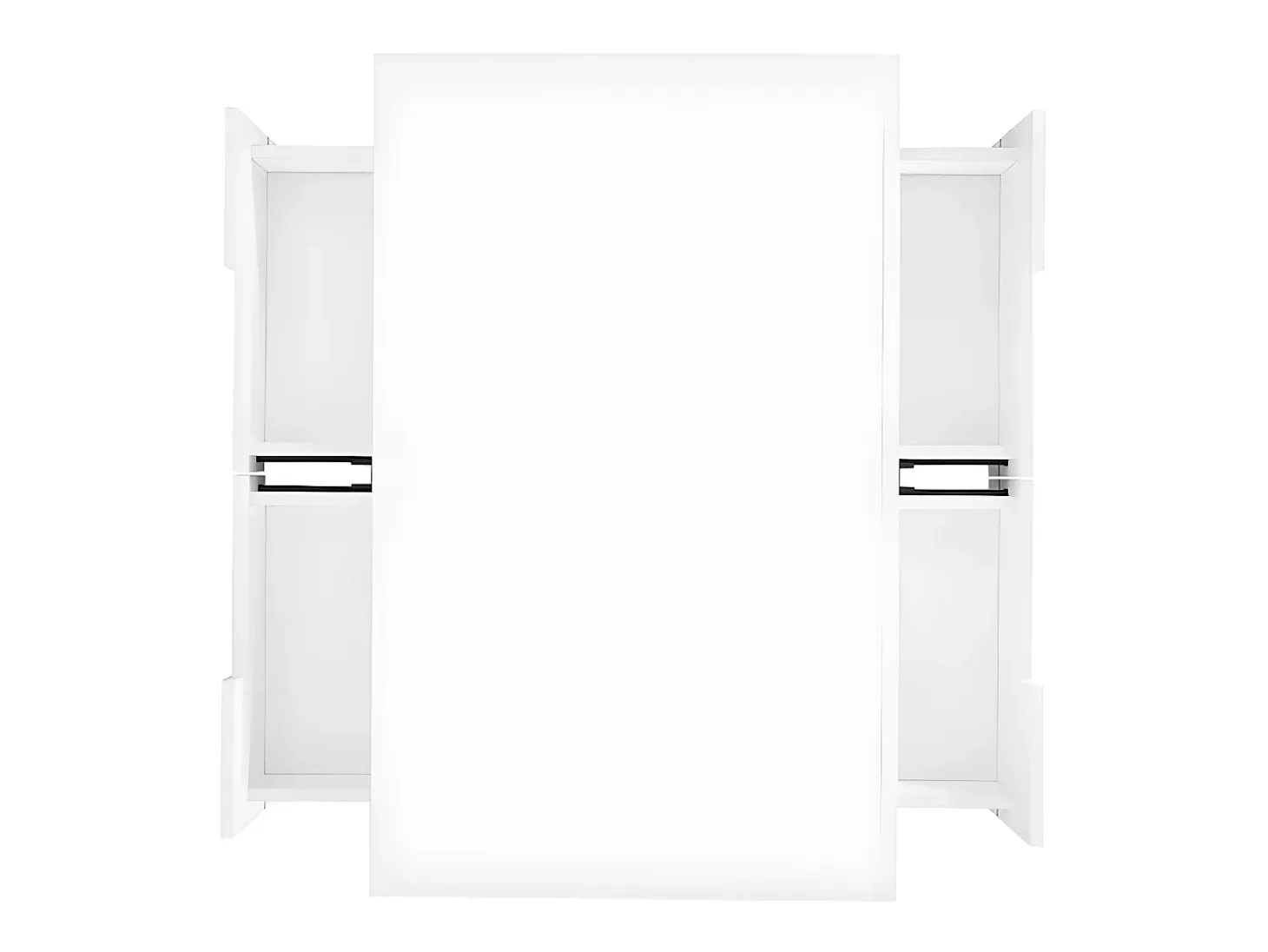 Mesa de centro con LED - acabado brillante - 4 cajones delanteros y traseros - Blanco