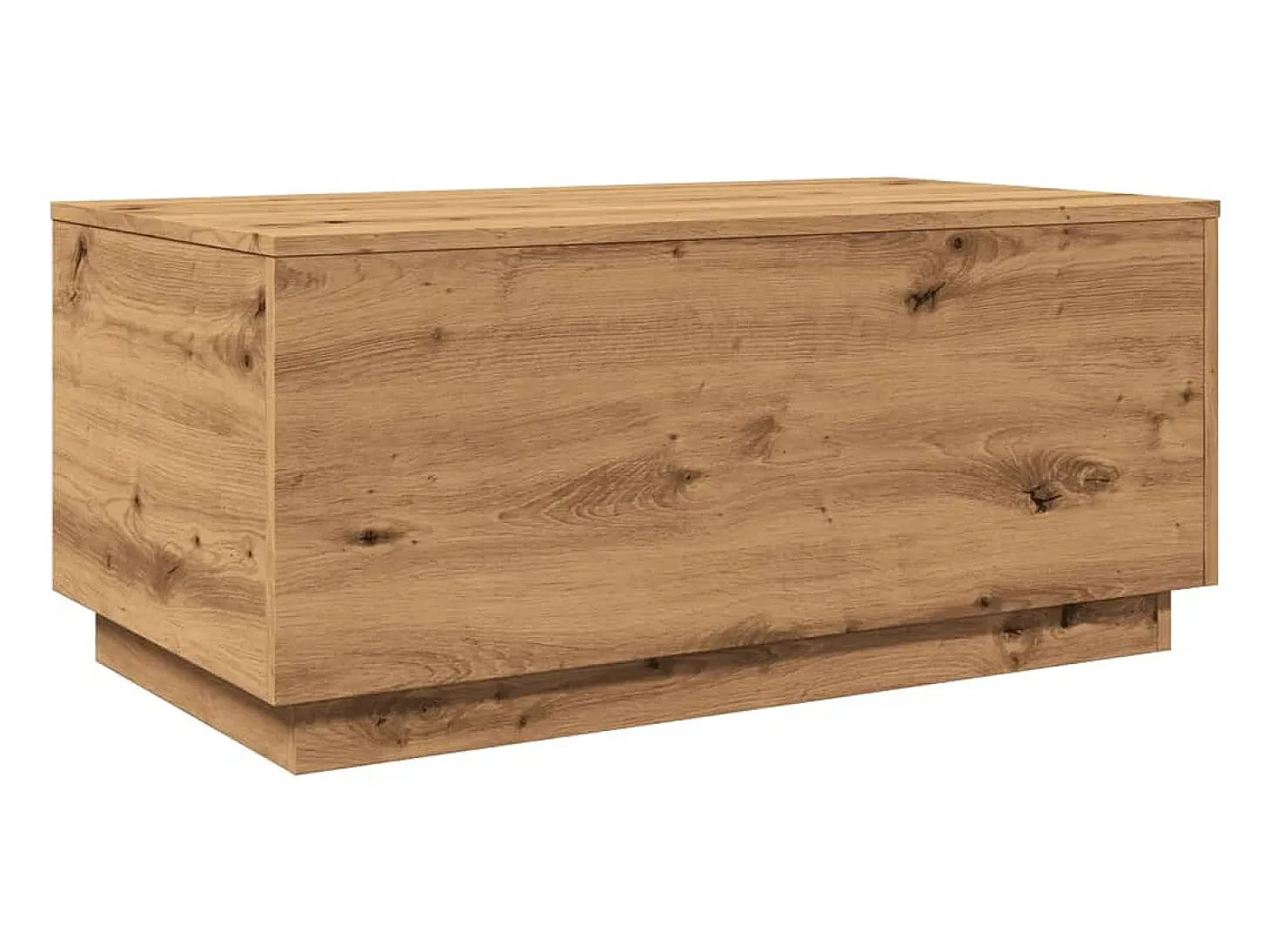 Mesa de centro con luces LED roble artisan 90x50x40 cm
