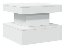 Mesa de centro con luces LED blanco 50x50x40 cm
