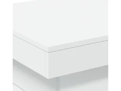 Mesa de centro con luces LED blanco 50x50x40 cm