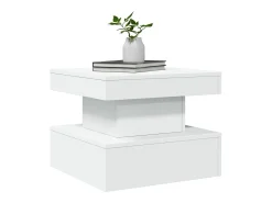Mesa de centro con luces LED blanco 50x50x40 cm