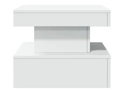 Mesa de centro con luces LED blanco 50x50x40 cm