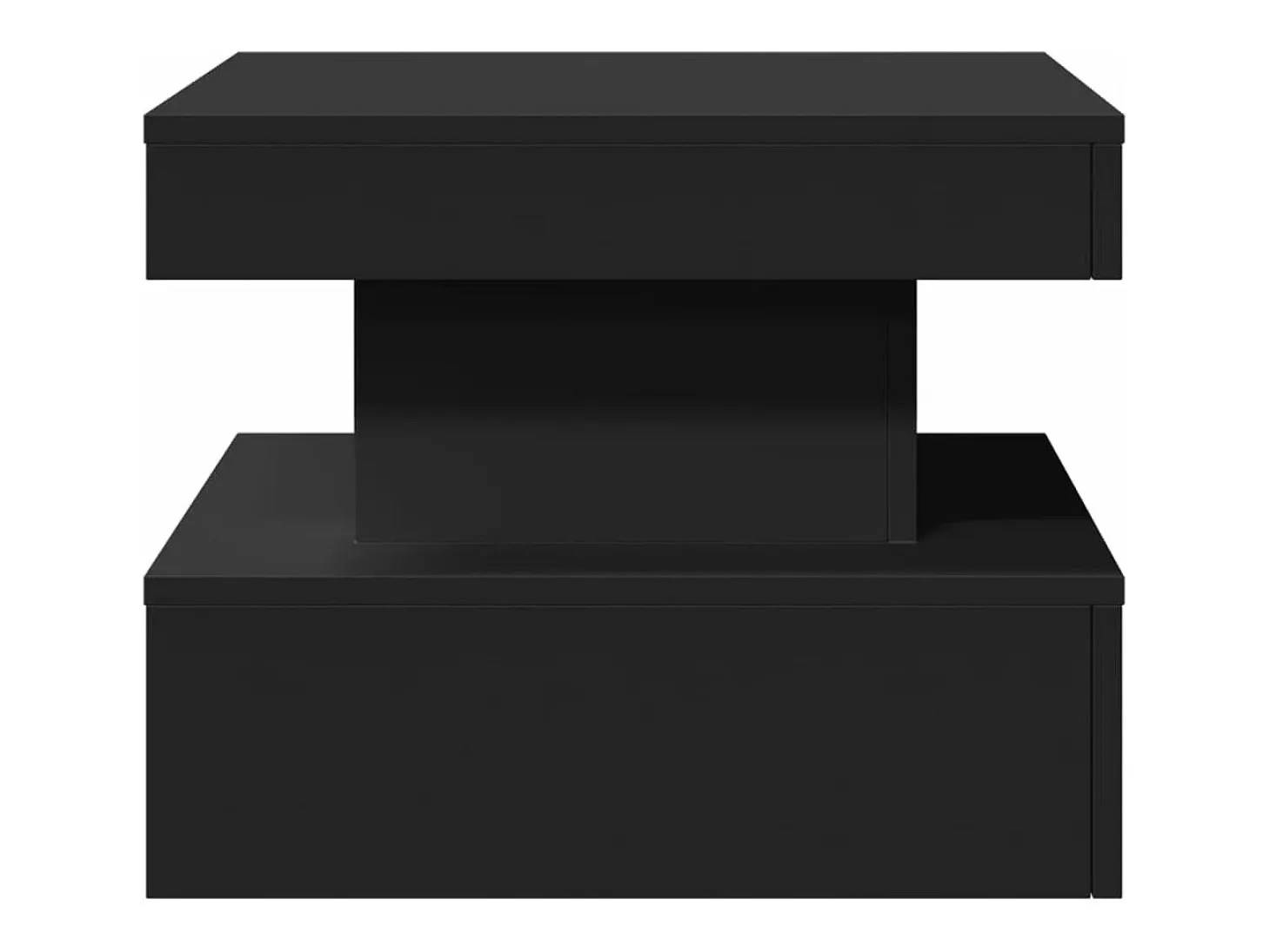 Mesa de centro con luces LED negro 50x50x40 cm