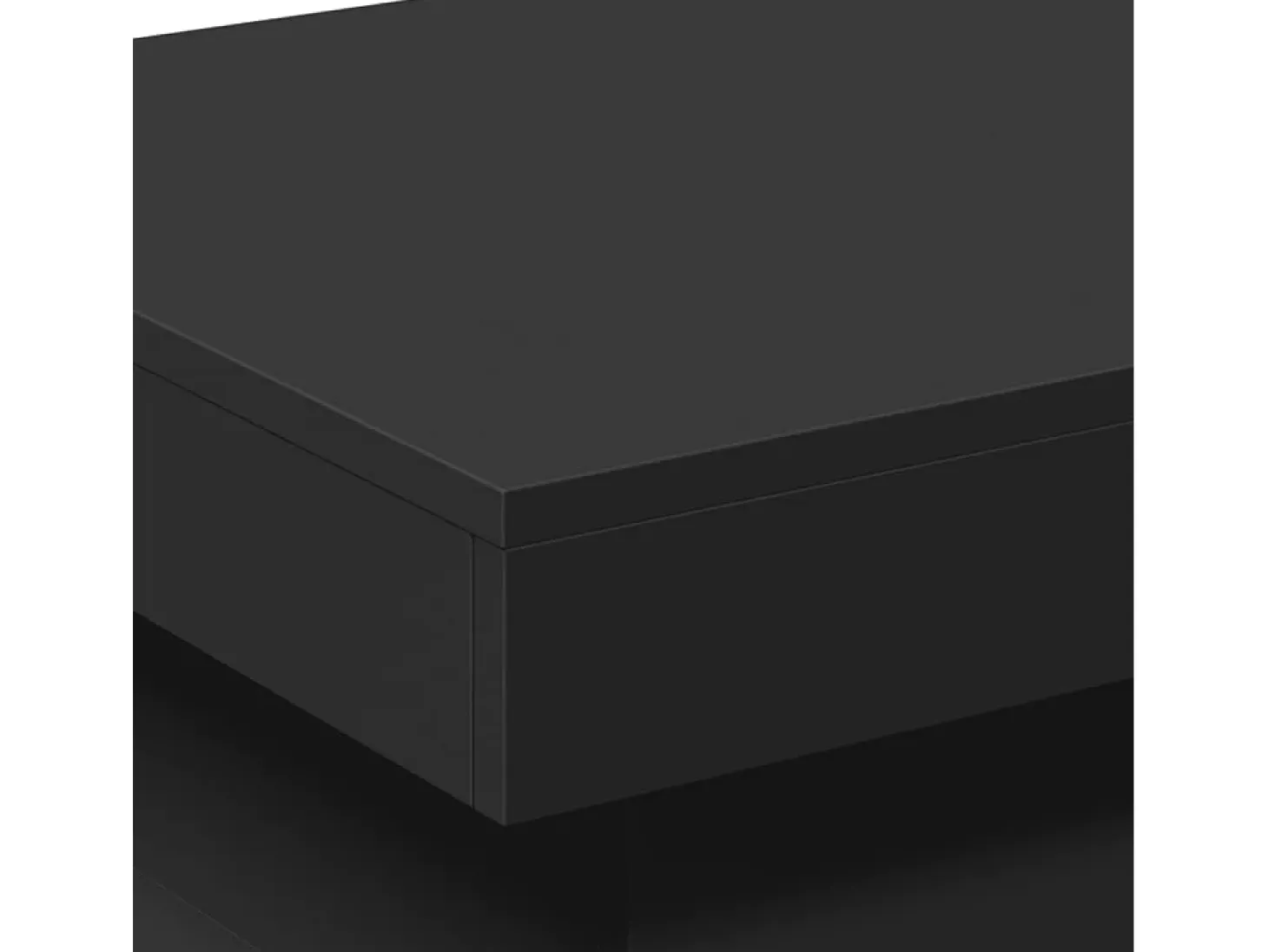 Mesa de centro con luces LED negro 50x50x40 cm