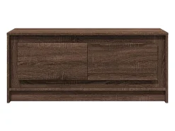 Mesa de centro con luces LED madera de ingeniería marrón roble