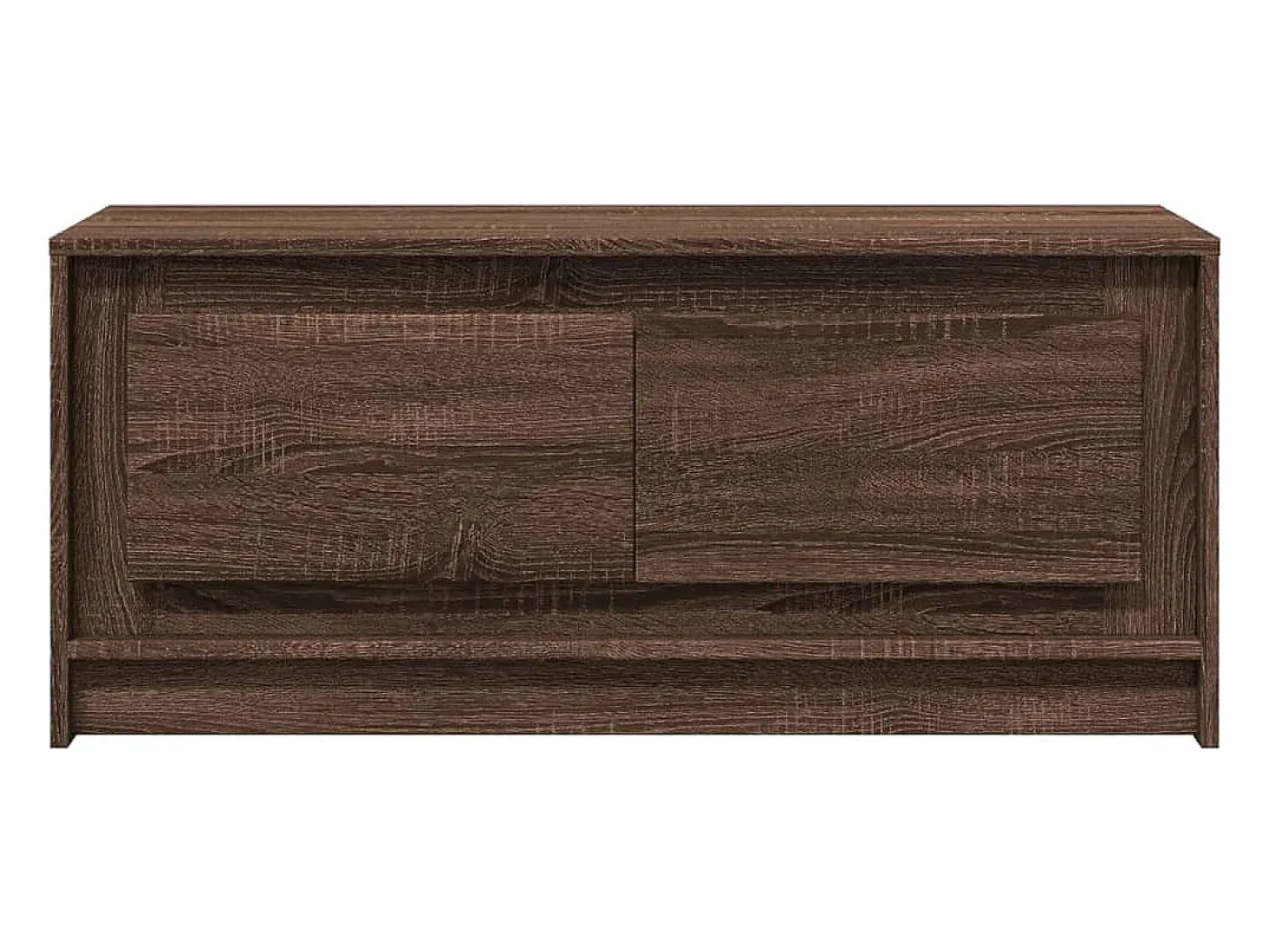 Mesa de centro con luces LED madera de ingeniería marrón roble
