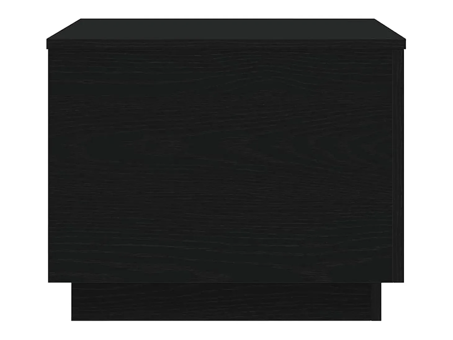 Mesa de centro con luces LED roble negro 50x50x40 cm