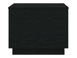 Mesa de centro con luces LED roble negro 50x50x40 cm