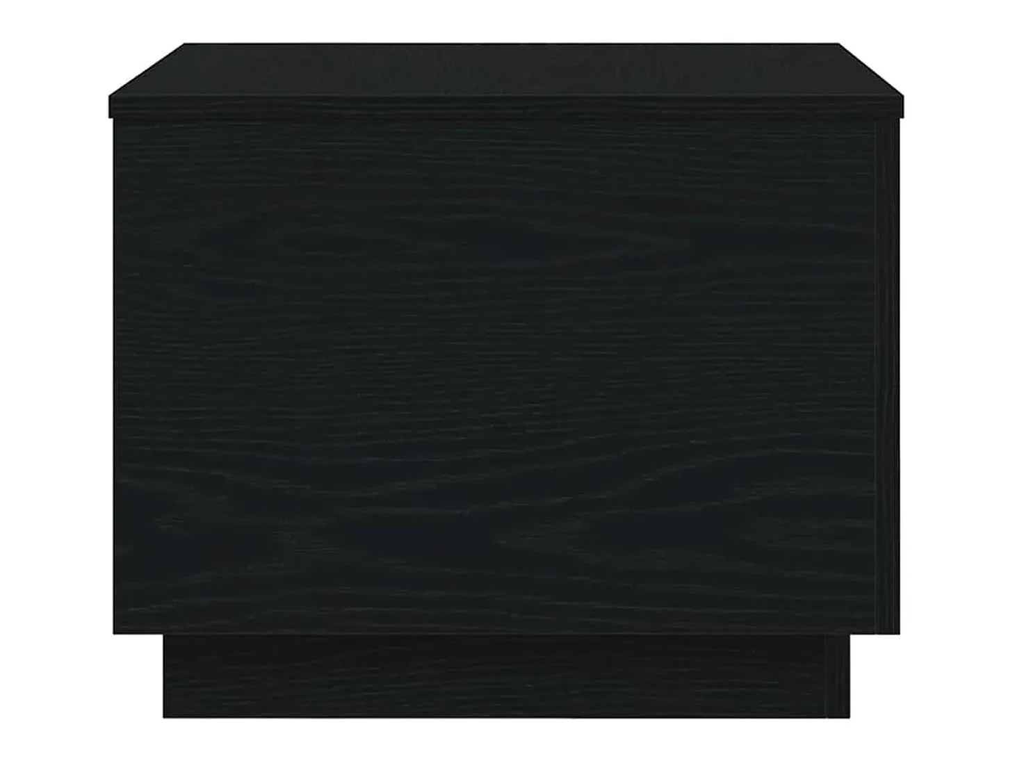 Mesa de centro con luces LED roble negro 50x50x40 cm