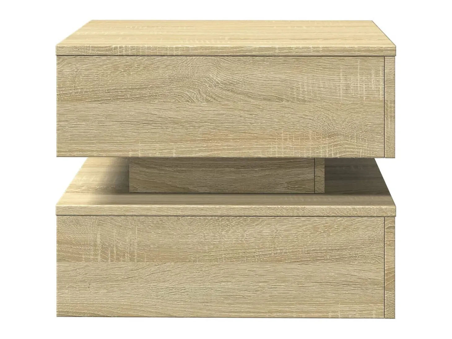 Mesa de centro con luces LED roble Sonoma 50x50x40 cm