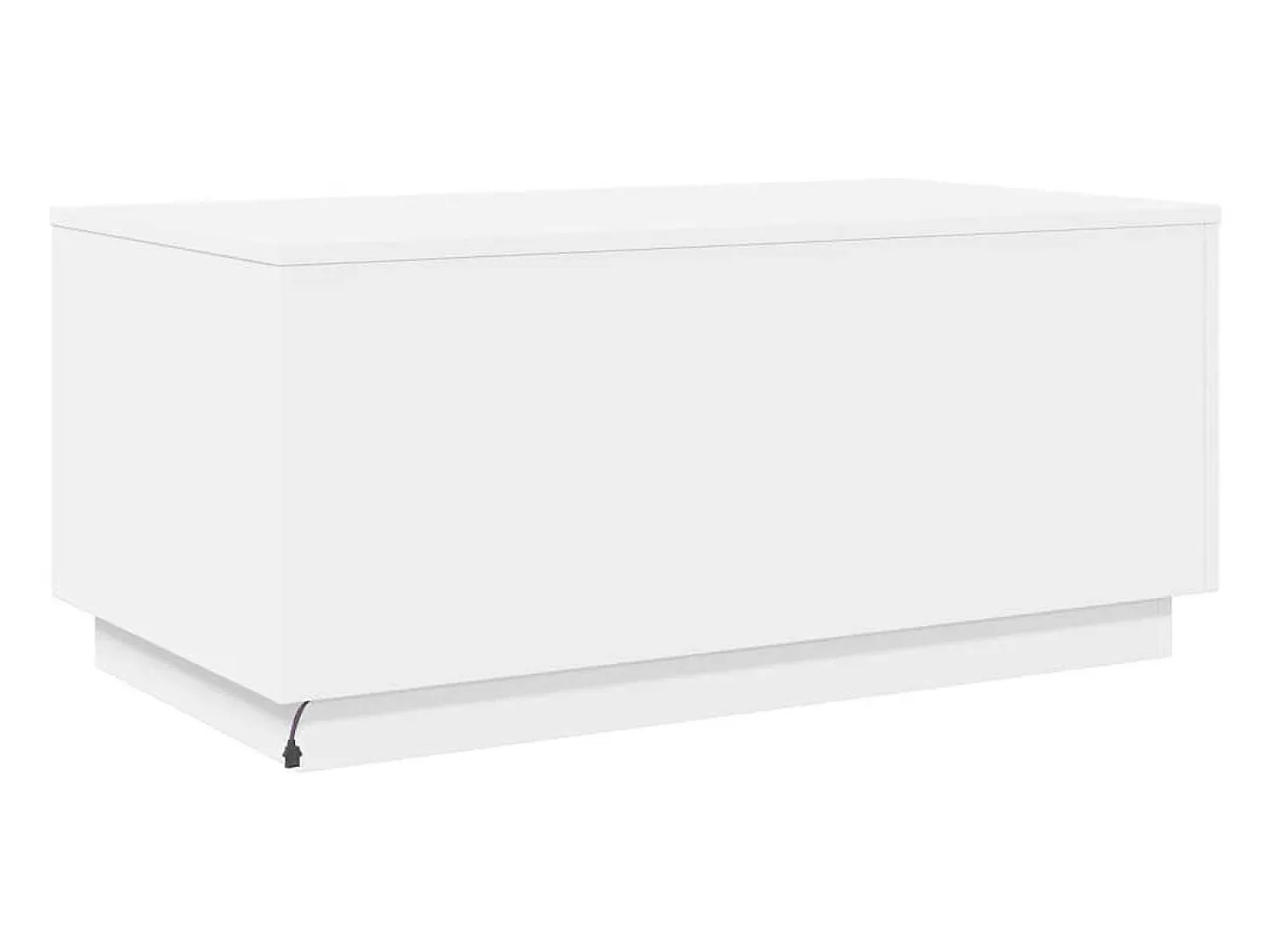 Mesa de centro con luces LED blanco 90x50x40 cm