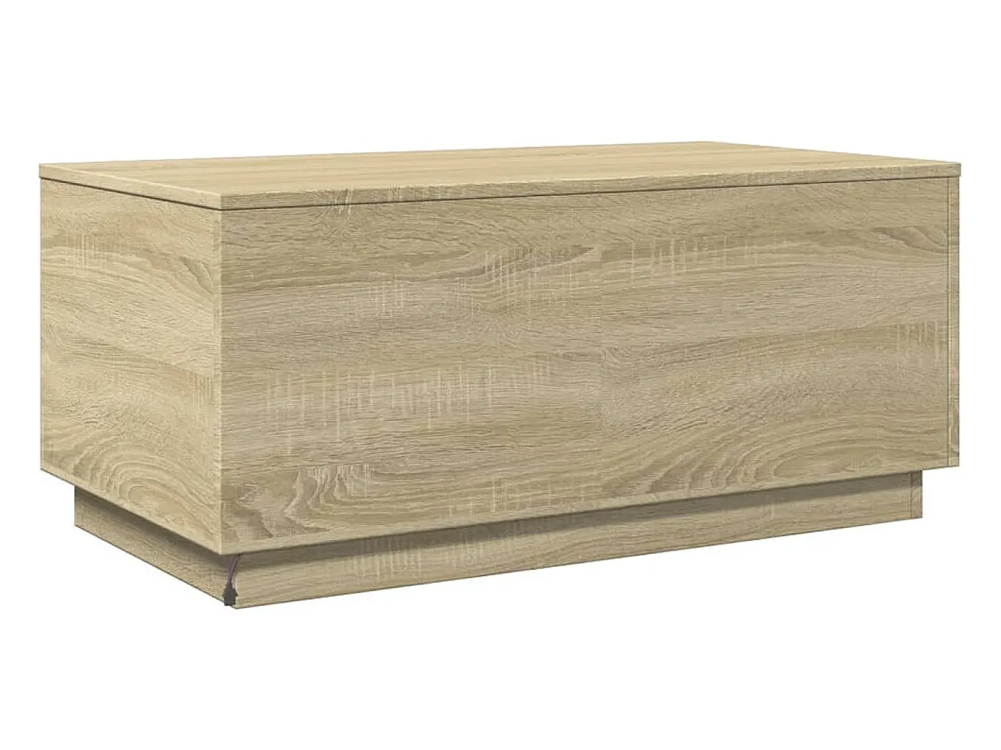 Mesa de centro con luces LED roble Sonoma 90x50x40 cm