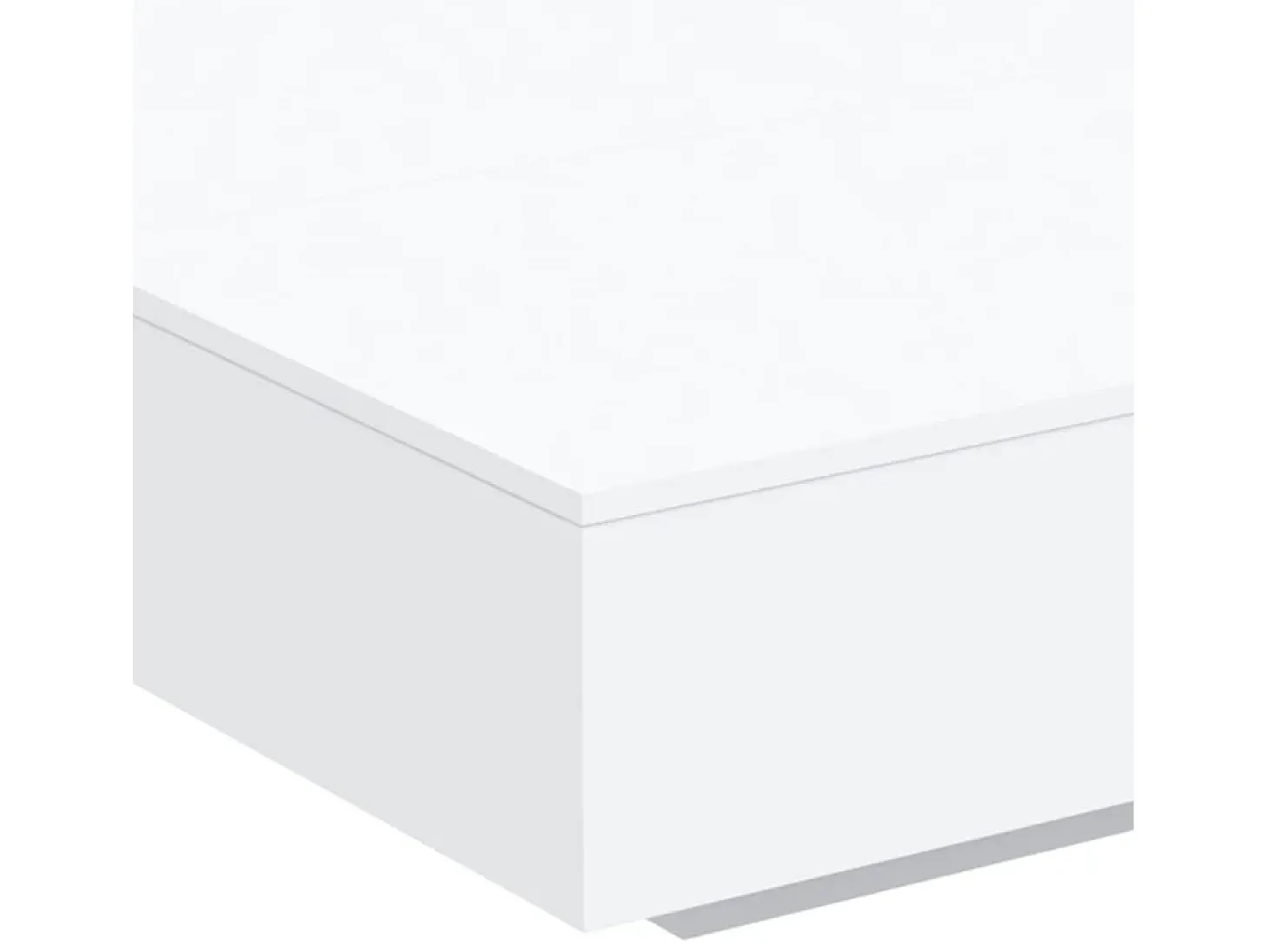 Mesa de centro con luces LED blanca 100x100x31 cm