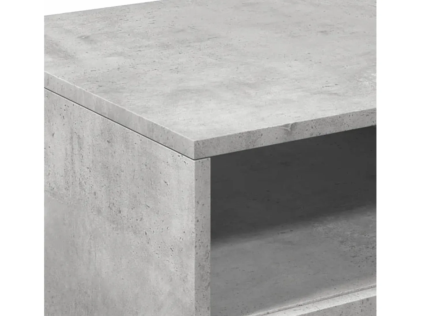 Mesa de centro con luces LED gris hormigón 90x49x40 cm