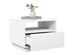 Mesa de centro con luces LED blanco 50x49x40 cm