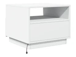 Mesa de centro con luces LED blanco 50x49x40 cm