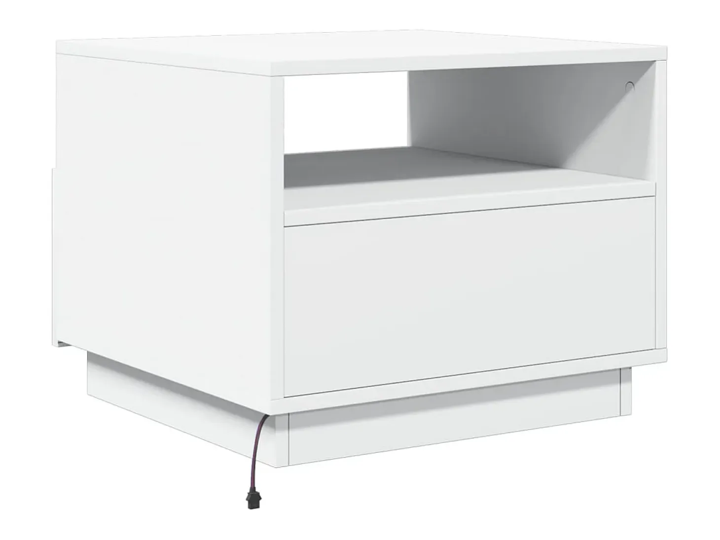 Mesa de centro con luces LED blanco 50x49x40 cm