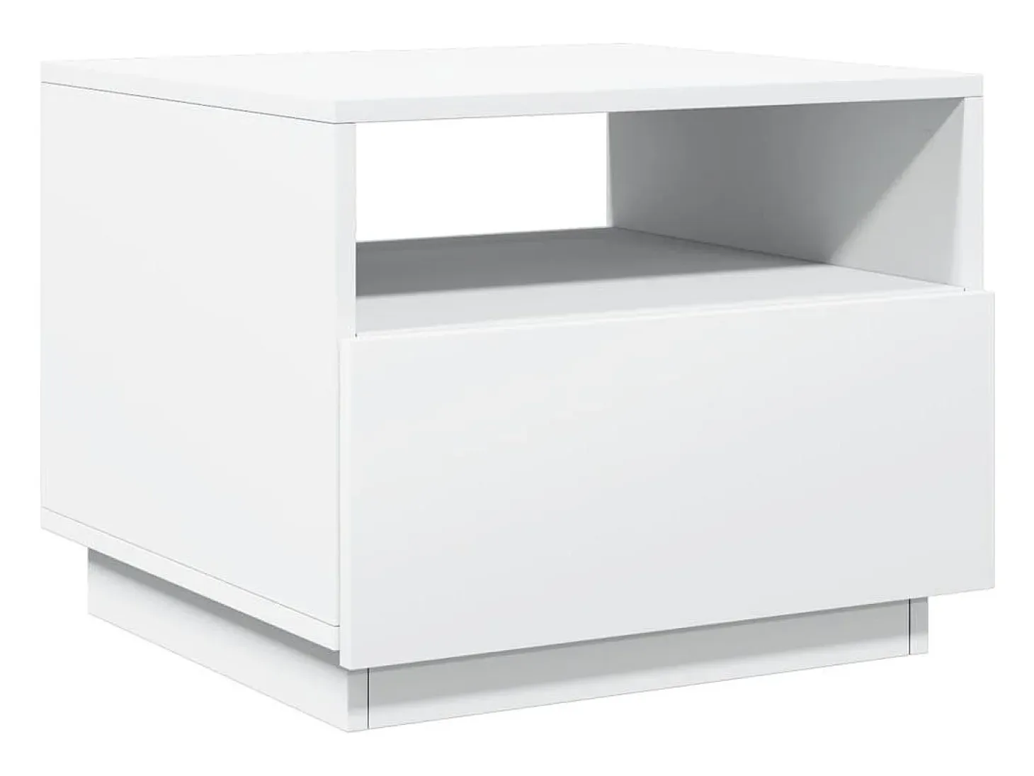 Mesa de centro con luces LED blanco 50x49x40 cm