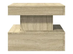 Mesa de centro con luces LED roble Sonoma 50x50x40 cm