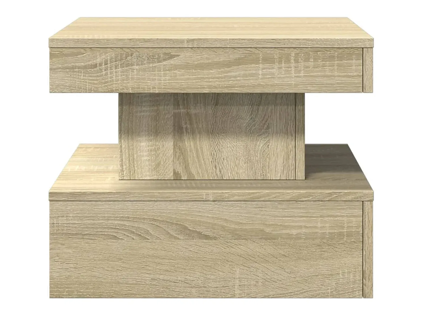 Mesa de centro con luces LED roble Sonoma 50x50x40 cm
