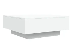 Mesa de centro con luces LED blanco 80x80x31 cm