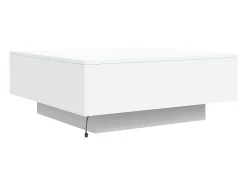 Mesa de centro con luces LED blanco 80x80x31 cm