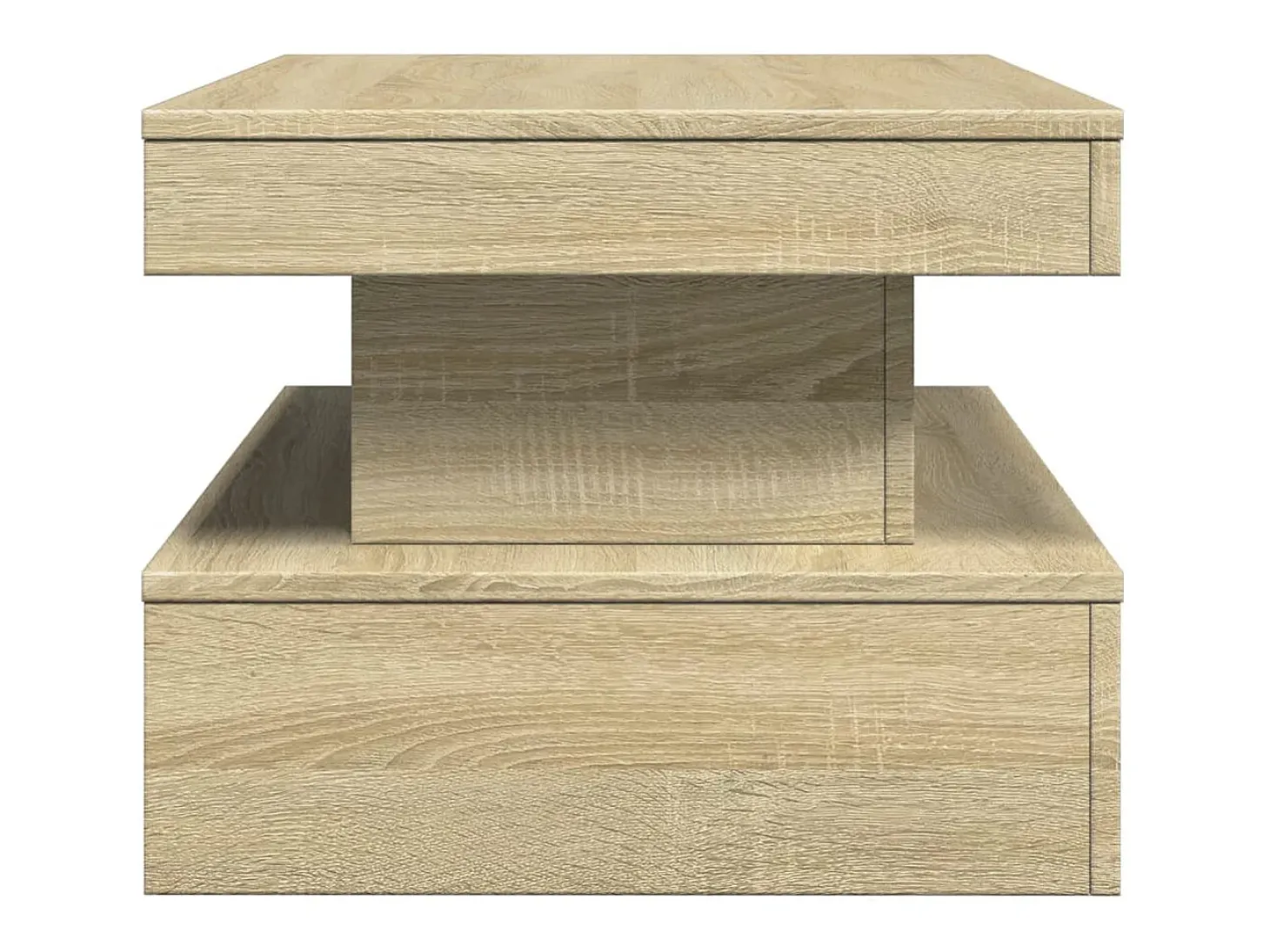 Mesa de centro con luces LED roble Sonoma 90x50x40 cm