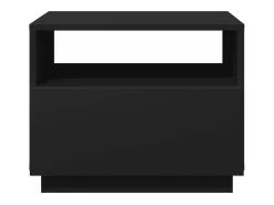 Mesa de centro con luces LED negro 50x49x40 cm