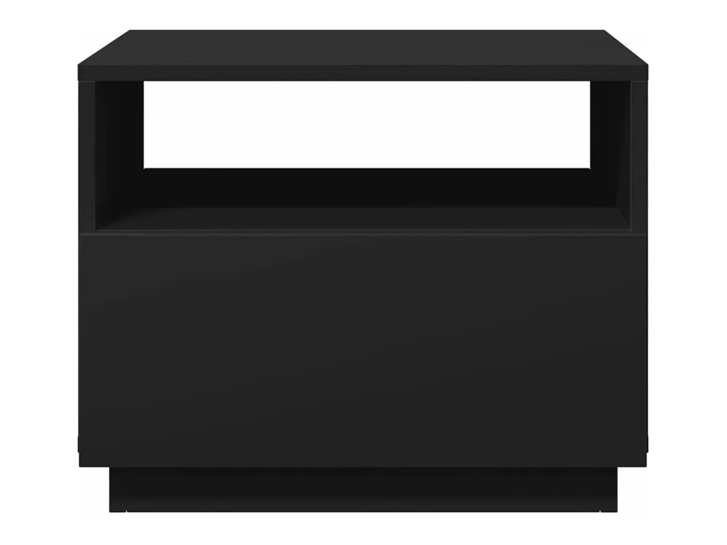 Mesa de centro con luces LED negro 50x49x40 cm