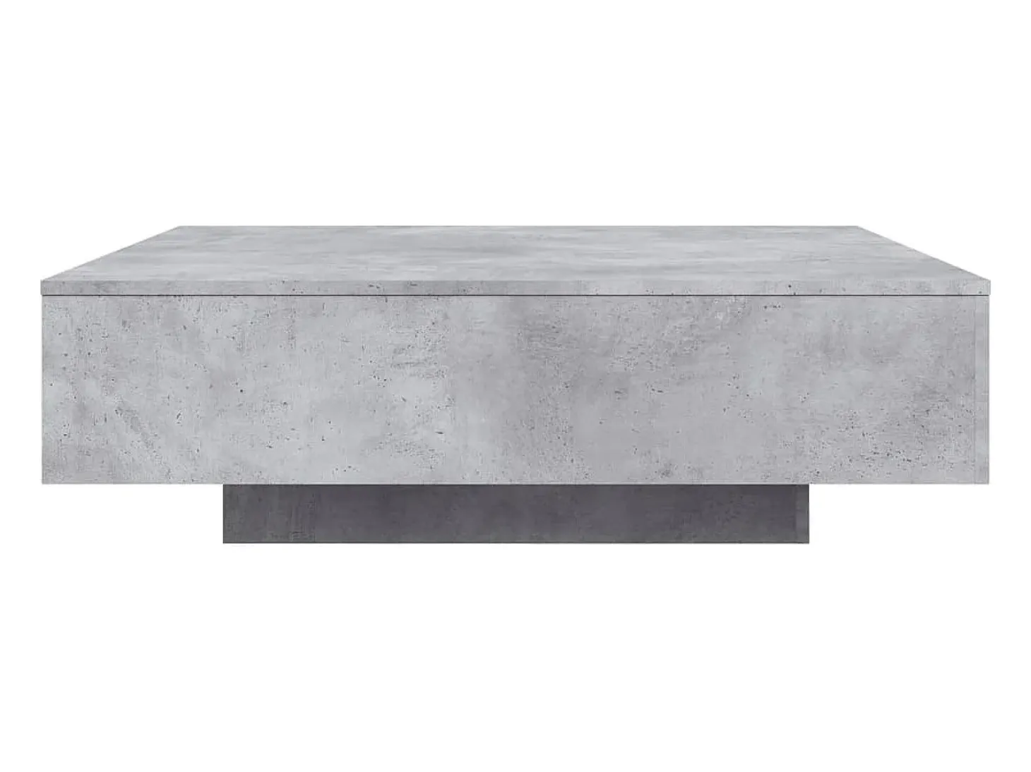 Mesa de centro con luces LED gris hormigón 100x100x31 cm