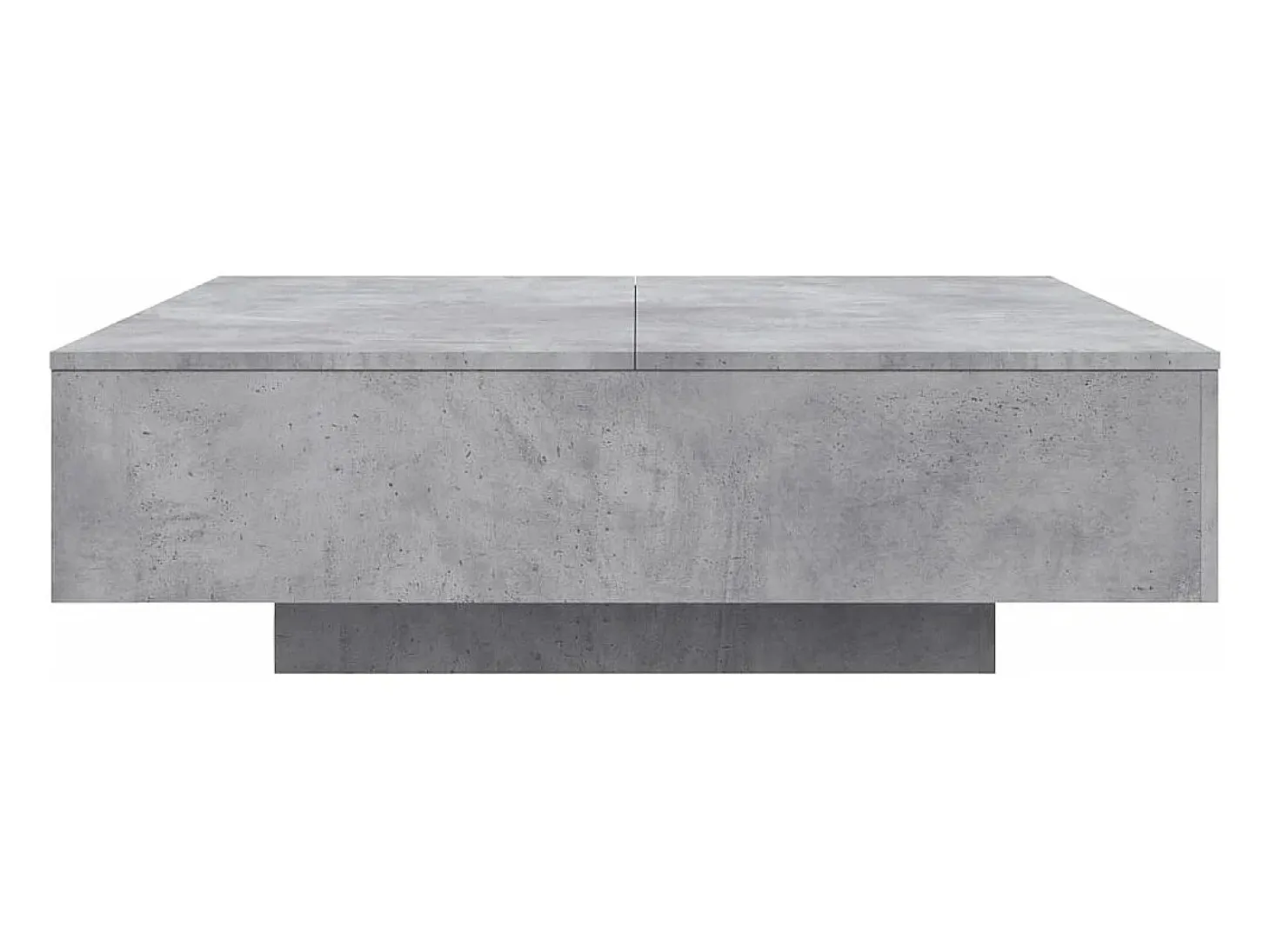 Mesa de centro con luces LED gris hormigón 100x100x31 cm