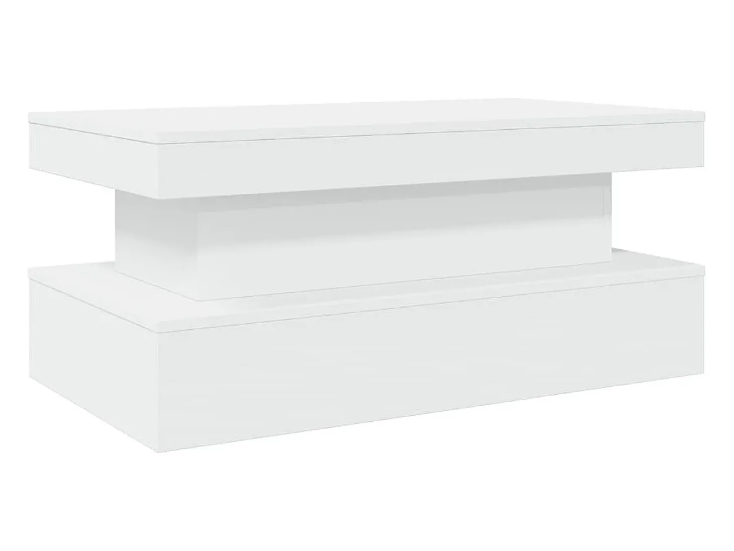 Mesa de centro con luces LED blanco 90x50x40 cm