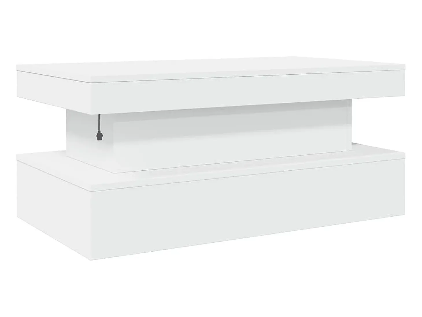 Mesa de centro con luces LED blanco 90x50x40 cm