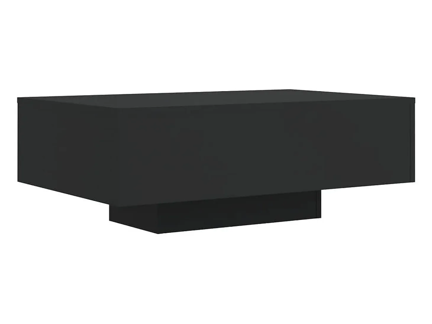 Mesa de centro con luces LED negro 85x55x31 cm