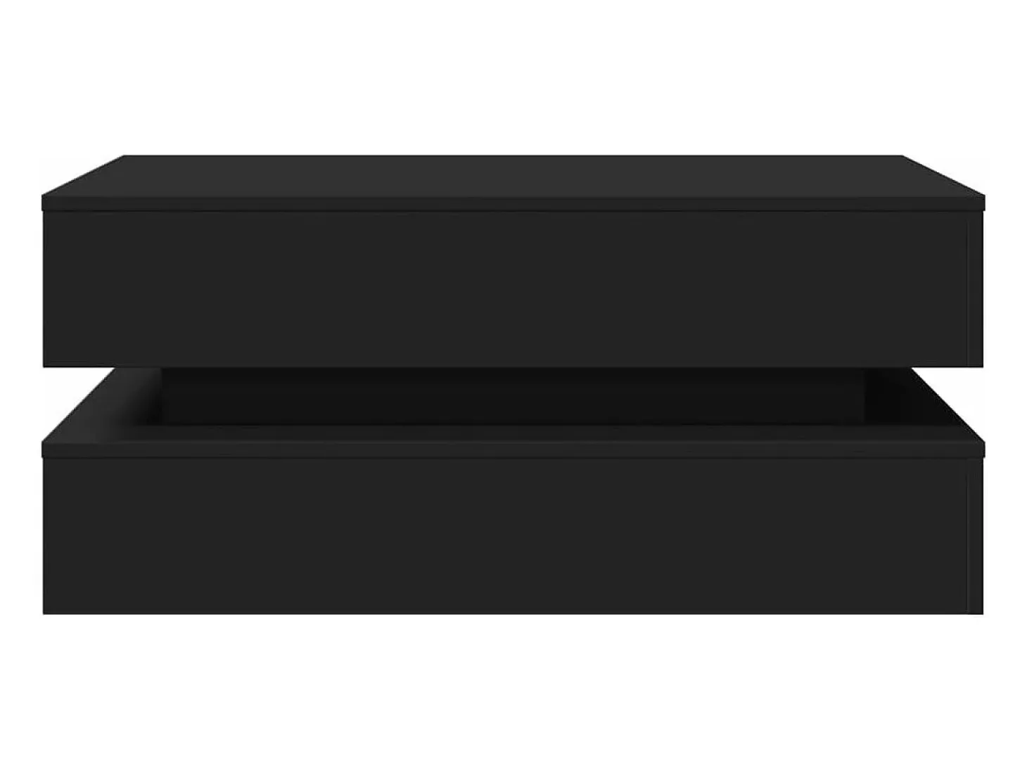 Mesa de centro con luces LED negro 90x50x40 cm