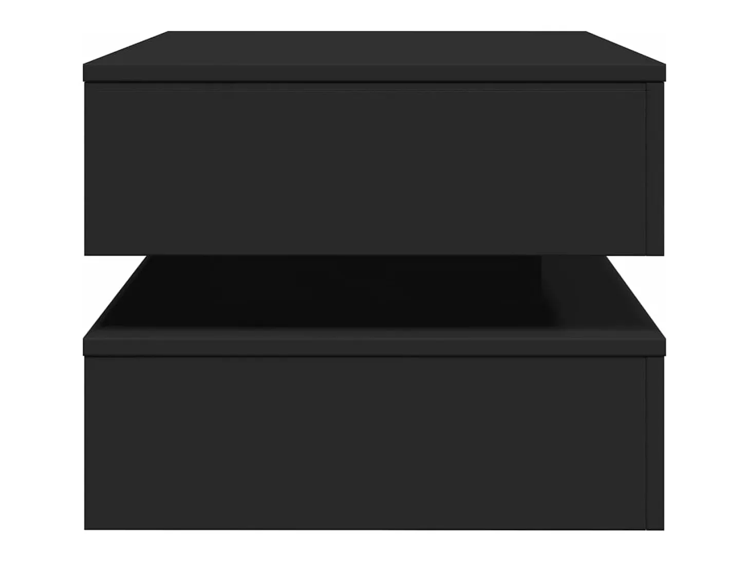Mesa de centro con luces LED negro 90x50x40 cm