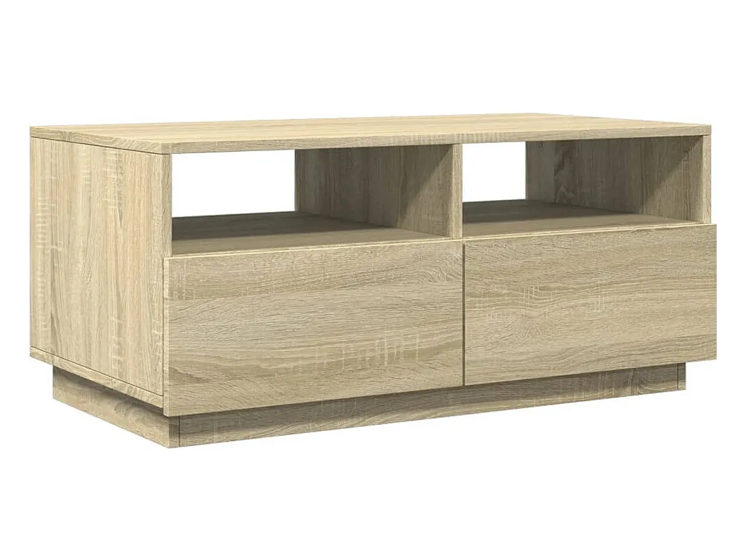 Mesa de centro con luces LED roble Sonoma 90x49x40 cm