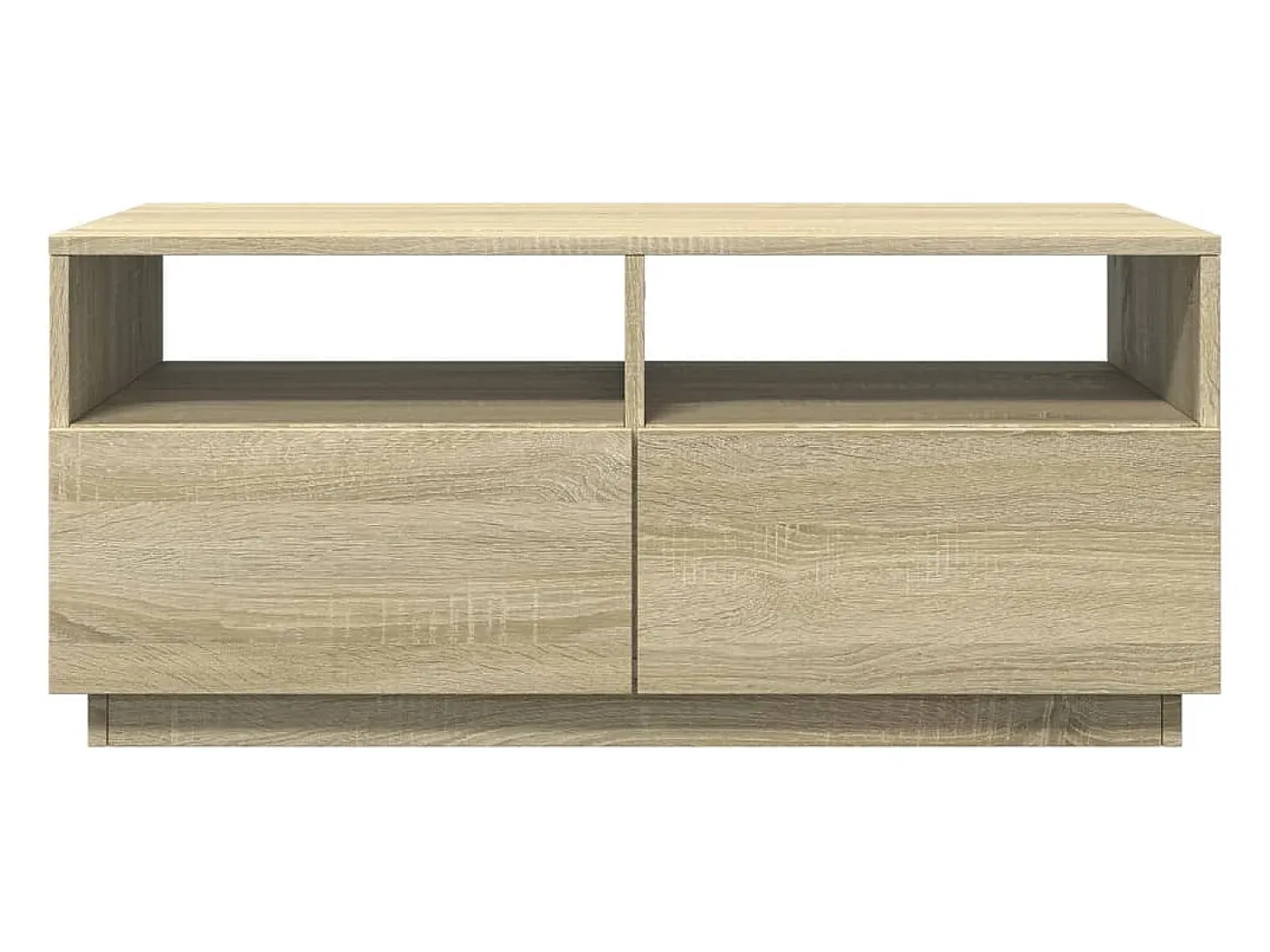 Mesa de centro con luces LED roble Sonoma 90x49x40 cm