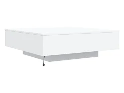 Mesa de centro con luces LED blanco 100x100x31 cm
